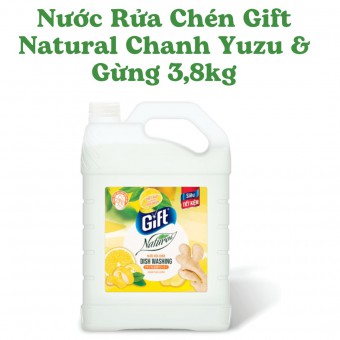 Nước Rửa Chén Gift Natural Chanh Yuzu & Gừng 3.8kg